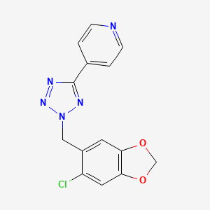 4-{2-[(6-CHLORO-2H-1,3-BENZODIOXOL-5-YL)METHYL]-2H-1,2,3,4-TETRAZOL-5-YL}PYRIDINE