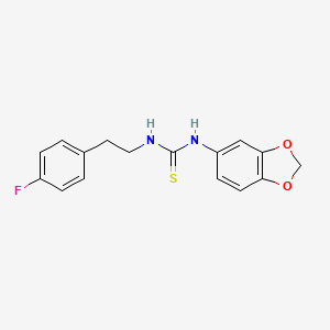 molecular formula C16H15FN2O2S B4639913 N-1,3-benzodioxol-5-yl-N'-[2-(4-fluorophenyl)ethyl]thiourea 