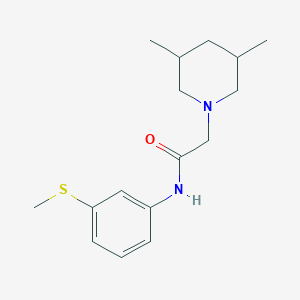 molecular formula C16H24N2OS B4639952 2-(3,5-dimethylpiperidin-1-yl)-N-[3-(methylsulfanyl)phenyl]acetamide 