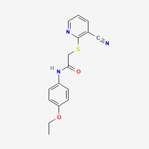 molecular formula C16H15N3O2S B4639958 2-[(3-cyano-2-pyridinyl)thio]-N-(4-ethoxyphenyl)acetamide 