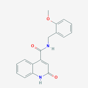 molecular formula C18H16N2O3 B4639967 2-hydroxy-N-(2-methoxybenzyl)quinoline-4-carboxamide 