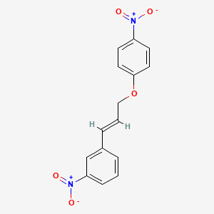 molecular formula C15H12N2O5 B4639976 1-nitro-3-[(E)-3-(4-nitrophenoxy)prop-1-enyl]benzene 