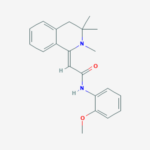 (2Z)-N-(2-methoxyphenyl)-2-(2,3,3-trimethyl-4H-isoquinolin-1-ylidene)acetamide