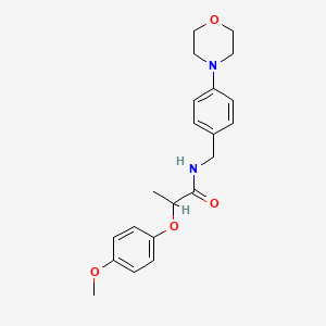 molecular formula C21H26N2O4 B4640003 2-(4-methoxyphenoxy)-N-[4-(4-morpholinyl)benzyl]propanamide 