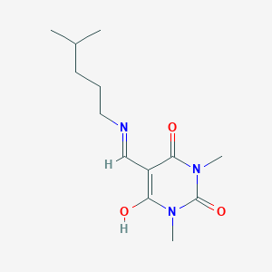 1,3-dimethyl-5-{[(4-methylpentyl)amino]methylene}-2,4,6(1H,3H,5H)-pyrimidinetrione