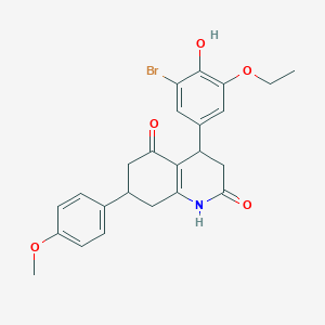 4-(3-bromo-5-ethoxy-4-hydroxyphenyl)-7-(4-methoxyphenyl)-4,6,7,8-tetrahydroquinoline-2,5(1H,3H)-dione