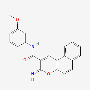 3-imino-N-(3-methoxyphenyl)-3H-benzo[f]chromene-2-carboxamide