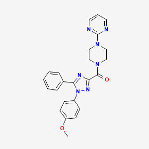 molecular formula C24H23N7O2 B4640032 2-{4-[1-(4-METHOXYPHENYL)-5-PHENYL-1H-1,2,4-TRIAZOLE-3-CARBONYL]PIPERAZIN-1-YL}PYRIMIDINE 