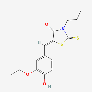 5-(3-ethoxy-4-hydroxybenzylidene)-3-propyl-2-thioxo-1,3-thiazolidin-4-one