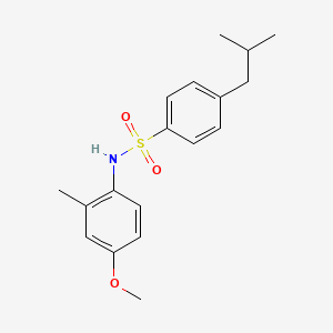 N-(4-METHOXY-2-METHYLPHENYL)-4-(2-METHYLPROPYL)BENZENE-1-SULFONAMIDE