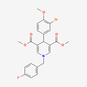 3,5-DIMETHYL 4-(3-BROMO-4-METHOXYPHENYL)-1-[(4-FLUOROPHENYL)METHYL]-1,4-DIHYDROPYRIDINE-3,5-DICARBOXYLATE