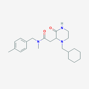 2-[1-(cyclohexylmethyl)-3-oxo-2-piperazinyl]-N-methyl-N-(4-methylbenzyl)acetamide