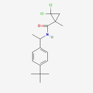 molecular formula C17H23Cl2NO B4640093 N-[1-(4-tert-butylphenyl)ethyl]-2,2-dichloro-1-methylcyclopropanecarboxamide 