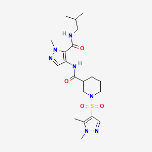 1-[(1,5-DIMETHYL-1H-PYRAZOL-4-YL)SULFONYL]-N~3~-{5-[(ISOBUTYLAMINO)CARBONYL]-1-METHYL-1H-PYRAZOL-4-YL}-3-PIPERIDINECARBOXAMIDE