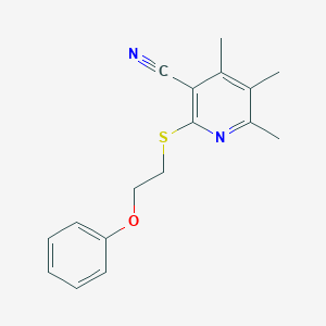 4,5,6-trimethyl-2-[(2-phenoxyethyl)thio]nicotinonitrile