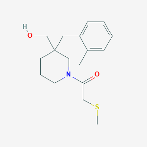 molecular formula C17H25NO2S B4640141 {3-(2-methylbenzyl)-1-[(methylthio)acetyl]-3-piperidinyl}methanol 