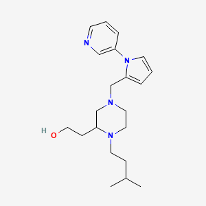 2-(1-(3-methylbutyl)-4-{[1-(3-pyridinyl)-1H-pyrrol-2-yl]methyl}-2-piperazinyl)ethanol