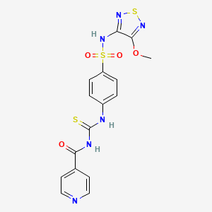 N-{[(4-{[(4-methoxy-1,2,5-thiadiazol-3-yl)amino]sulfonyl}phenyl)amino]carbonothioyl}isonicotinamide