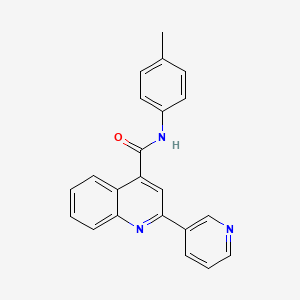 molecular formula C22H17N3O B4640170 N-(4-methylphenyl)-2-(pyridin-3-yl)quinoline-4-carboxamide 