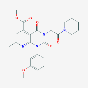 METHYL 1-(3-METHOXYPHENYL)-7-METHYL-2,4-DIOXO-3-[2-OXO-2-(PIPERIDIN-1-YL)ETHYL]-1H,2H,3H,4H-PYRIDO[2,3-D]PYRIMIDINE-5-CARBOXYLATE