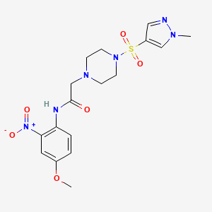 N~1~-(4-METHOXY-2-NITROPHENYL)-2-{4-[(1-METHYL-1H-PYRAZOL-4-YL)SULFONYL]PIPERAZINO}ACETAMIDE