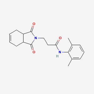 molecular formula C19H22N2O3 B4640222 N-(2,6-dimethylphenyl)-3-(1,3-dioxo-3a,4,7,7a-tetrahydroisoindol-2-yl)propanamide 