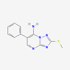 2-(METHYLSULFANYL)-6-PHENYL-[1,2,4]TRIAZOLO[1,5-A]PYRIMIDIN-7-AMINE