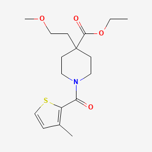 ethyl 4-(2-methoxyethyl)-1-[(3-methyl-2-thienyl)carbonyl]-4-piperidinecarboxylate