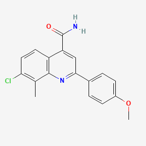 7-chloro-2-(4-methoxyphenyl)-8-methyl-4-quinolinecarboxamide