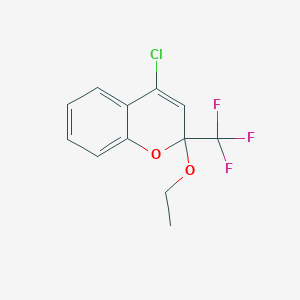 molecular formula C12H10ClF3O2 B4640278 4-chloro-2-ethoxy-2-(trifluoromethyl)-2H-chromene 