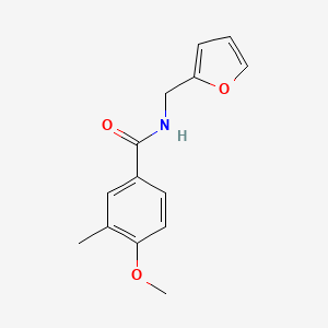 molecular formula C14H15NO3 B4640294 N-(furan-2-ylmethyl)-4-methoxy-3-methylbenzamide 