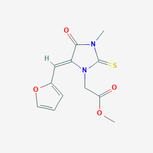 methyl [5-(2-furylmethylene)-3-methyl-4-oxo-2-thioxo-1-imidazolidinyl]acetate