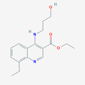 Ethyl 8-ethyl-4-(3-hydroxypropylamino)quinoline-3-carboxylate