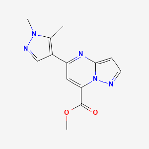 methyl 5-(1,5-dimethyl-1H-pyrazol-4-yl)pyrazolo[1,5-a]pyrimidine-7-carboxylate