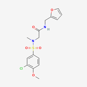 N~2~-[(3-chloro-4-methoxyphenyl)sulfonyl]-N~1~-(2-furylmethyl)-N~2~-methylglycinamide