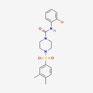 N-(2-bromophenyl)-4-[(3,4-dimethylphenyl)sulfonyl]-1-piperazinecarboxamide