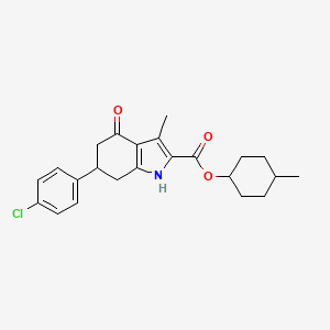 4-methylcyclohexyl 6-(4-chlorophenyl)-3-methyl-4-oxo-4,5,6,7-tetrahydro-1H-indole-2-carboxylate