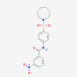molecular formula C19H21N3O5S B464040 N-[4-(1-azepanylsulfonyl)phenyl]-3-nitrobenzamide CAS No. 314284-74-7