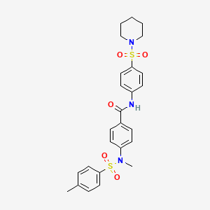 4-{methyl[(4-methylphenyl)sulfonyl]amino}-N-[4-(1-piperidinylsulfonyl)phenyl]benzamide