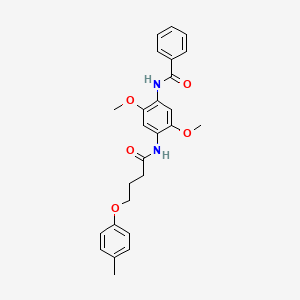 N-(2,5-dimethoxy-4-{[4-(4-methylphenoxy)butanoyl]amino}phenyl)benzamide