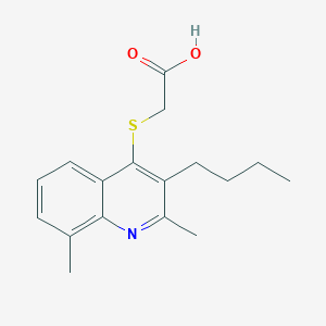 [(3-Butyl-2,8-dimethylquinolin-4-yl)sulfanyl]acetic acid