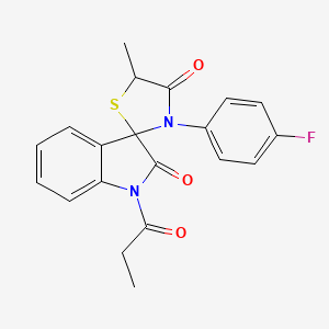 3'-(4-fluorophenyl)-5'-methyl-1-propionyl-4'H-spiro[indole-3,2'-[1,3]thiazolidine]-2,4'(1H)-dione