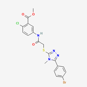 methyl 5-[({[5-(4-bromophenyl)-4-methyl-4H-1,2,4-triazol-3-yl]thio}acetyl)amino]-2-chlorobenzoate