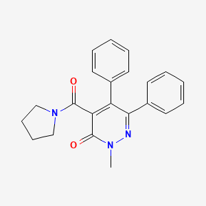 2-methyl-5,6-diphenyl-4-(1-pyrrolidinylcarbonyl)-3(2H)-pyridazinone