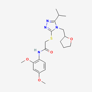 N-(2,4-dimethoxyphenyl)-2-{[5-isopropyl-4-(tetrahydro-2-furanylmethyl)-4H-1,2,4-triazol-3-yl]thio}acetamide