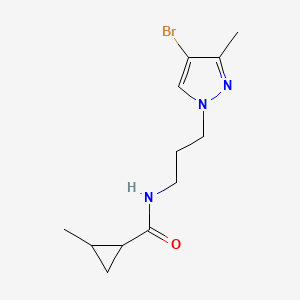 N-[3-(4-bromo-3-methyl-1H-pyrazol-1-yl)propyl]-2-methylcyclopropanecarboxamide