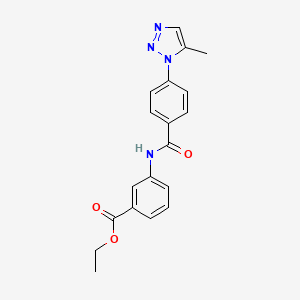 ethyl 3-({[4-(5-methyl-1H-1,2,3-triazol-1-yl)phenyl]carbonyl}amino)benzoate