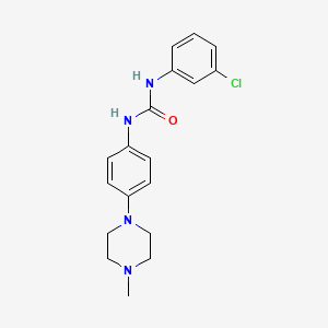 molecular formula C18H21ClN4O B4640513 N-(3-chlorophenyl)-N'-[4-(4-methyl-1-piperazinyl)phenyl]urea 