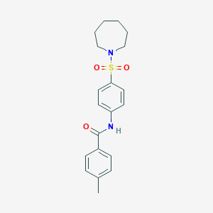 molecular formula C20H24N2O3S B464053 N-[4-(azepan-1-ylsulfonyl)phenyl]-4-methylbenzamide CAS No. 316150-63-7
