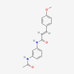 molecular formula C18H18N2O3 B4640590 N-[3-(acetylamino)phenyl]-3-(4-methoxyphenyl)acrylamide 